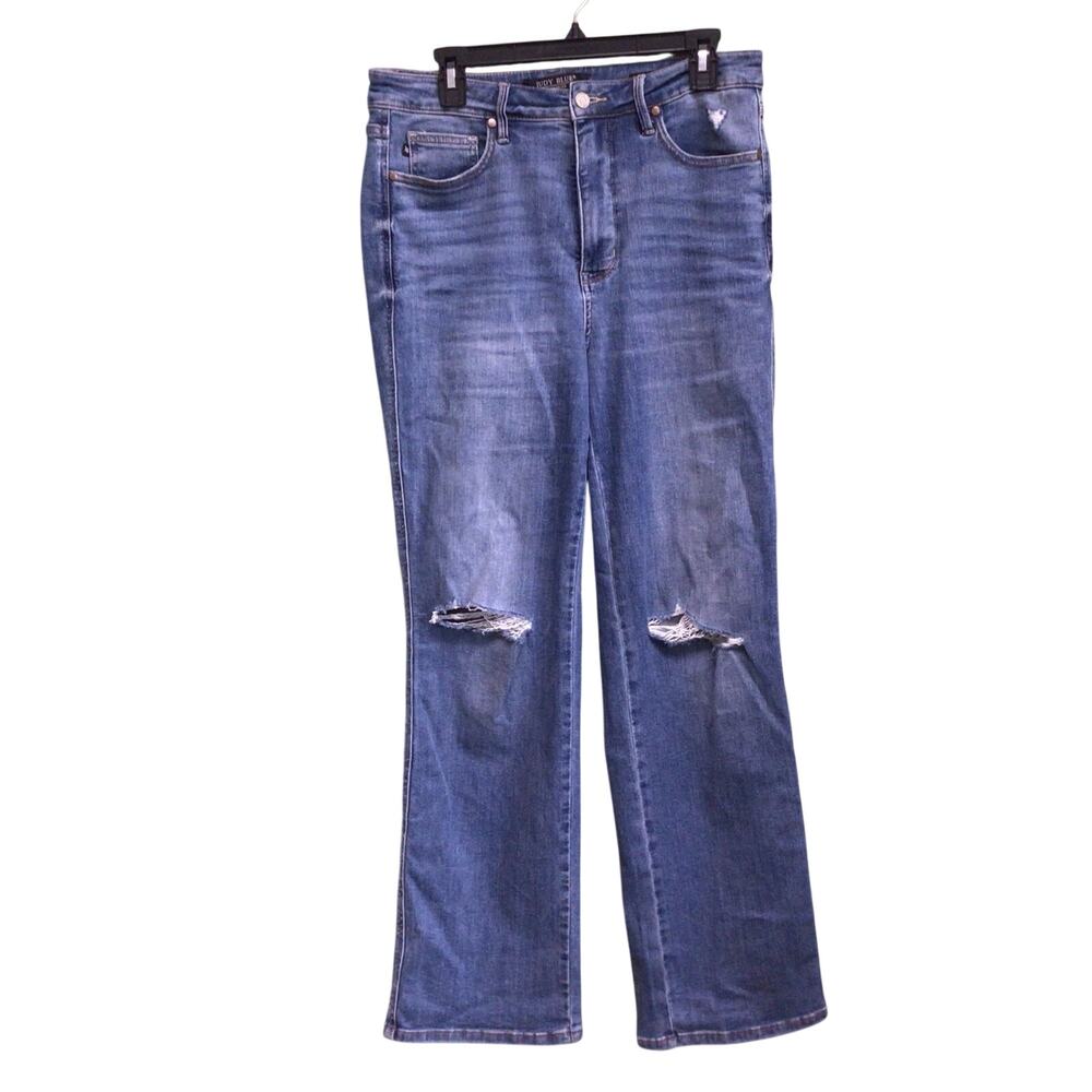 Judy Blue Womens Mid Rise Straight Fit Medium Wash Jeans Size 11/30 Regular